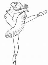 Coloring Ballerina Tutu Wearing sketch template