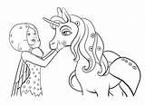 Unicorn Girl Coloring Pages Color Play sketch template