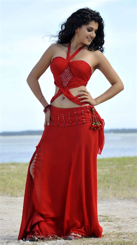 tapsee pannu hot south actress wallpaper in red dress ~ hblog24