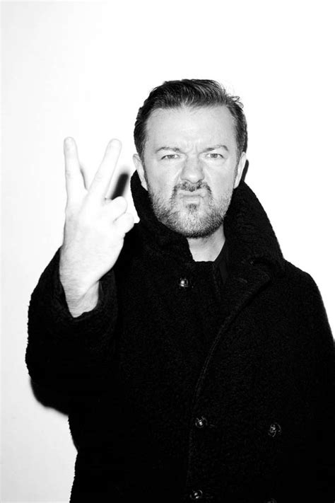 ricky gervais shot by terry richardson for the new york sidewalk hustle