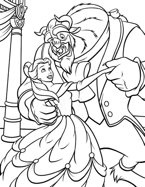 coloring pages  beauty   beast