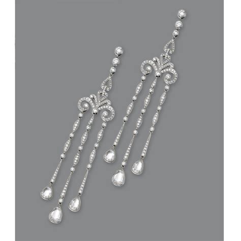 pair  diamond earrings