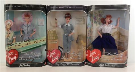 lot 3 nrfb mattel lucille ball dolls including i love lucy episode