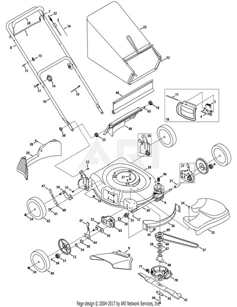 honda  propelled mower parts diagram