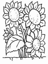 Girasoles Girasol Flores Sunflower Imagui Bordados sketch template