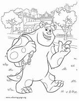 Monsters Sulley Colouring sketch template