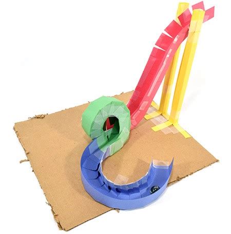 build  paper roller coaster stem activity
