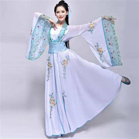 Women S Chinese Folk Dance White Dance Costumes Ancient