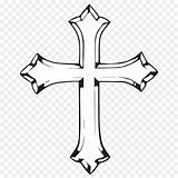 Latinsk Salib Croix Tatuagem Tatouage Chrétienne Tato Crosses Favpng Crista Celtique Celtic Pendentif Colorier sketch template