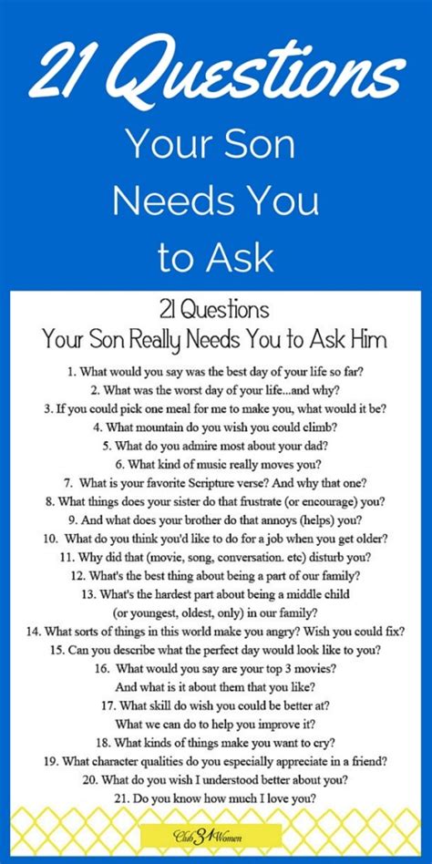 free printable 21 questions your son really needs you to ask him club 31 women