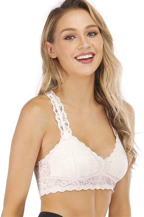 rolewpy women s sexy lace bra removable padded racerback breathable
