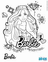 Barbie Portrait Hellokids Coloring Pages Printable Print Color sketch template