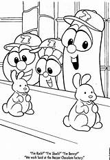 Veggietales Ducky Coloringtop Coloringhome Easter sketch template