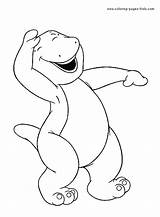 Coloring Pages Barney Cartoon Color Printable Sheets Character Sheet Kids Characters Purple Dinosaur Print Cartoons Book Back sketch template