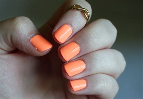 china glaze sun   peach nail polish review tangerine tuesday