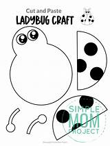 Ladybug Bug Preschoolers Paste Simplemomproject sketch template