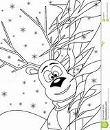 Coloring Vector Deer Firtree Winter Unde Stock Illustration Snowman Doodle Funny Christmas Cute Colourbox Shutterstock sketch template