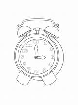 Coloring Clock Pages sketch template