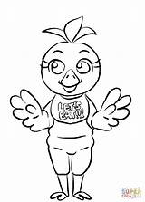 Coloring Chica Pages Fnaf Printable Drawing sketch template