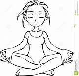 Yoga Drawing Meditation Pose Coloring Pages Clipart Poses Drawings Kids Girl Getcolorings Getdrawings Color Printable Print sketch template