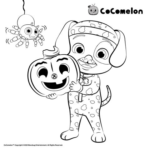 cocomelon coloring pages jj  halloween costume xcoloringscom