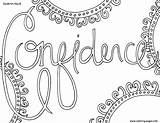 Coloring Pages Confidence Doodle Word Motivational Sheets Alley Printable Encouragement Drawing Self Esteem Doodles Colouring Color Quotes Testing Hand Quote sketch template