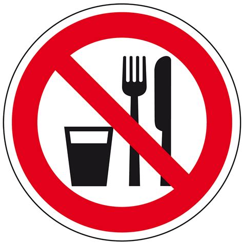 verbotsschild essen und trinken verboten kroschkecom