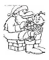 Coloring Christmas Claus Chimney Santa Pages Book Kids Print sketch template