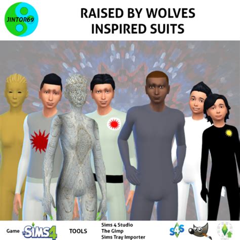 raised by wolves inspired costume tights for sims 4 sims