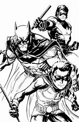 Robin Coloring Batman Pages Nightwing Superhero Dc Comics Gotham Deviantart Colouring Color Printable Adult Drawing Knight Heroes Movie Cartoon Print sketch template