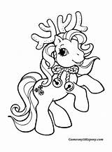 Coloring Pony Pages Little Chirstmas Play sketch template