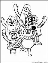 Gabba Nickelodeon Coloringhome Getcolorings Yoyo Kirby Getdrawings sketch template