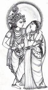 Krishna Radha Drawing Pencil Coloring Sketch Drawings Pages Fineartamerica Template Outline Wall Line Sketches Paintingvalley Paintings sketch template