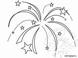 Fireworks Firework Feux Artifice Coloringpage Getdrawings Patriotic Sketch Partagez Joey sketch template