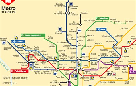 metro map  barcelona spain