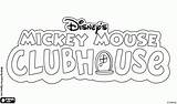 Mickey Clubhouse Mouse Coloring Pages Logo Disney Printable Kids Club Church Oncoloring sketch template