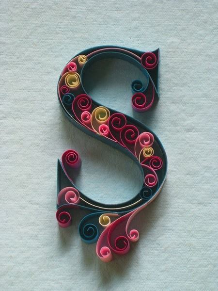 quilled paper lettering typography fonts quilling designs quilling