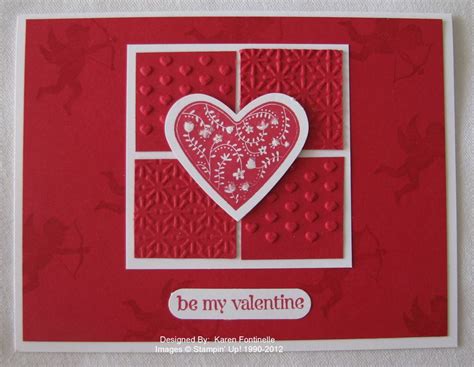 valentine card stamping  karen
