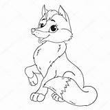 Colouring Fox Coloring Pages Cartoon Template sketch template