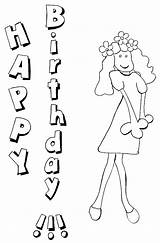Coloring Pages Girls Girl Happy Birthday Big Crayons Decorating Together Craft Few Equipment Paint Plus Re If Set Other sketch template
