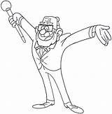 Stan Grunkle Gravity Falls Drawing Draw Step Finished Tutorial Easy sketch template