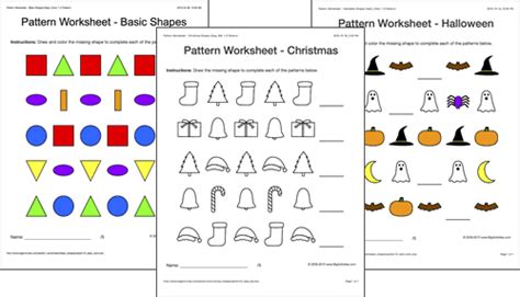 pattern worksheets pattern worksheet worksheets  kids worksheets