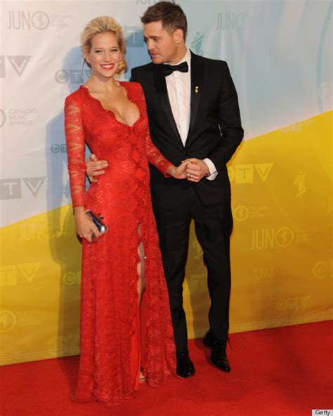 Luisana Lopilato Makes Michael Buble Swoon In Fiery Red
