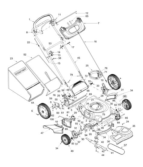 troy bilt   propelled mower parts diagram general wiring diagram