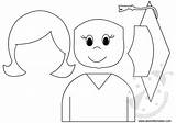 Sagome Bambina Tocco Lavoretticreativi Kindergarten Laurea Colorati Utili Cartoncini Realizzare sketch template