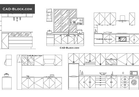 Kitchen Elevation Dwg Cad Blocks Download