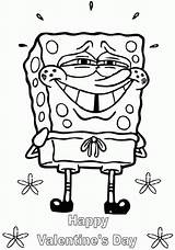 Coloring Spongebob Pages Valentine Library Clipart Popular sketch template