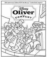 Oliver Company Coloring Disney Pages Movie Movies Activity Night Visit Family Getdrawings Getcolorings Color sketch template