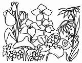 Coloring Pages Garden Kids Flower Gardening Labels sketch template