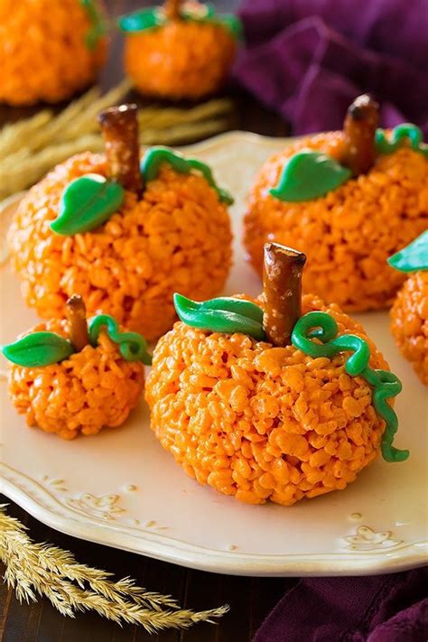 pumpkin rice krispie treats cooking classy